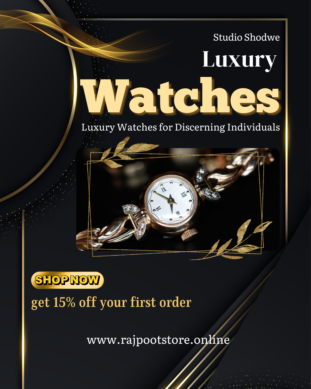"Elegant analog watch for girls with a stylish strap and sleek round dial, perfect for everyday wear or special occasions."